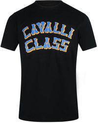 Roberto Cavalli - Layered Logo T-Shirt Cotton - Lyst