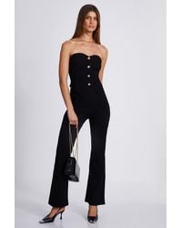 Quiz - Belted Flared Trousers Material_Viscose - Lyst