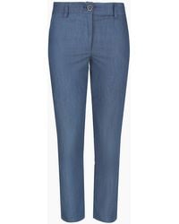 Conquista - Denim Style Cotton Pants - Lyst