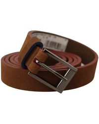 Dolce & Gabbana - Chic Suede Belt With Logo Engraved Buckle - Lyst
