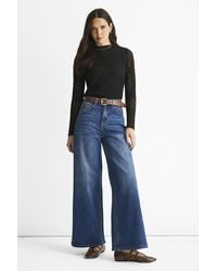 Gini London - Mid Rise Wide Leg Jeans - Lyst
