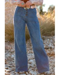 Azura Exchange - Wide Leg Denim Jeans - Lyst