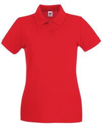 Fruit Of The Loom - Ladies Premium Cotton Pique Lady Fit Polo Shirt - Lyst