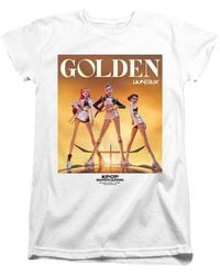 K-Pop Demon Hunters - Ladies Huntrix Golden Poster Fitted T-Shirt - Lyst