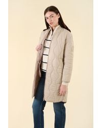 Harvey & Jones - Water Resistant Longline Onion Quilted Jacket Nylon - Lyst