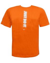 Nike - Just Do It T-Shirt Casual Graphic Top 171925 843 Cotton - Lyst