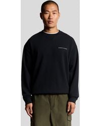 Lyle & Scott - Script Brushback Fleece Sweatshirt - Lyst