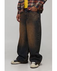 BoohooMAN - Parachute Baggy Washed Jeans - Lyst