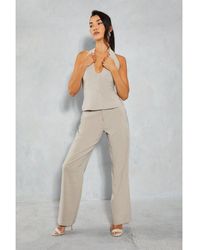 MissPap - Low Rise Straight Leg Trousers - Lyst
