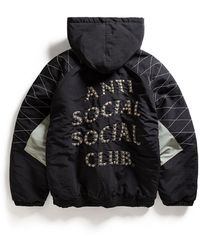 ANTI SOCIAL SOCIAL CLUB - Anti Social Club Assc Studded Starter Jacket With Quilted Shoulders - Lyst