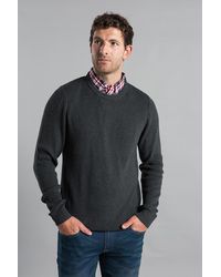 Kensington Eastside - Mock Checked Shirt Crew Neck Jumper - Lyst