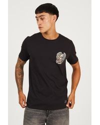 Brave Soul - Cotton Crew Neck Graphic T-Shirt - Lyst