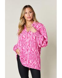 Everyday the Label - Damen Double Take Bluse Mit Langen Ärmeln Und Druck - Lyst