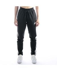 adidas - Essentials Single Jersey Tapered Open Hem 3-Stripes Pants - Lyst
