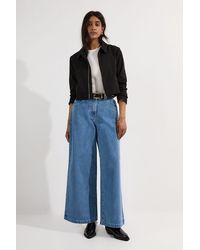 Karen Millen - Denim Soft Wash Relaxed Straight Leg Jean - Lyst