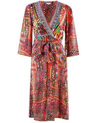 Inoa - Banjara 12003 Multicoloured Bell Sleeve Dress - Lyst