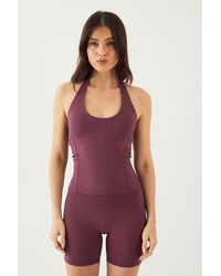 DSGN Studio - Sports Sculpt Seam Detail Padded Halterneck Top - Lyst