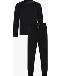 Ted Baker - Waffle Long Sleeve Shirt & Jogger Set Loungewear - Lyst