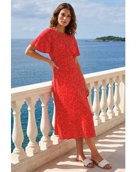 Roman - Petite Polka Dot Midi Dress - Lyst