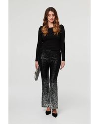 Izabel London - Sparkly Sequin High Waist Flare Trousers - Lyst