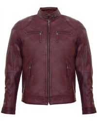 Infinity Leather - Biker Zipped Racing Jacket - Lyst