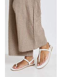Boohoo - Slingback Toe Post Sandals - Lyst