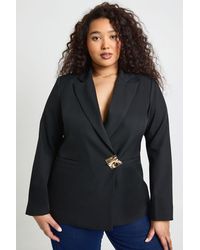 Boohoo - Plus Trim Single Breasted Blazer - Lyst