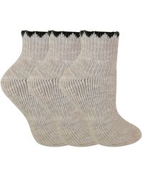 Sock Snob - 3 Pairs Ladies Short Alpaca Wool Moisture Wicking Socks - Lyst