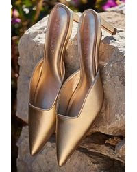 Sosandar - Leather Kitten Heel Mules - Lyst