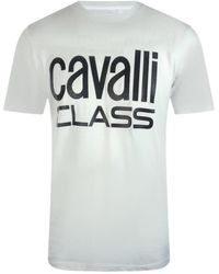 Roberto Cavalli - Bold Brand T-Shirt Cotton - Lyst