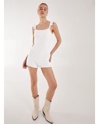 Pink Vanilla - Back Detail Broderie Playsuit - Lyst