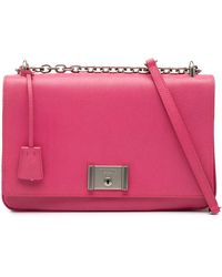 Prada - Pre-Owned Saffiano Lux Lock Chain Flap - Lyst