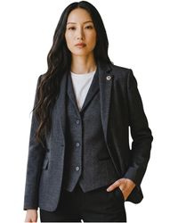 TruClothing - Herringbone Wool Tweed Blazer Waistcoat 2 Piece Set - Lyst