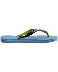Havaianas - Hav. Brasil Mix Leaf Marine B Flip Flops - Lyst