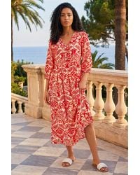 Roman - Foil Spot Detail Midi Dress - Lyst