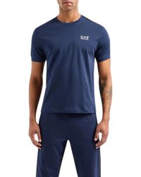 Armani - Ea7 Emporio 3Dpt35 Pj02Z Tape Logo T-Shirt Griffin Casuaul Tee - Lyst