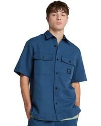 Timberland - Cotton Linen Utility Overshirt - Lyst