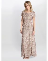 Gina Bacconi - Nancy Gown With Rosette Sequin Detail - Lyst