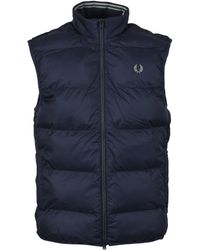 Fred Perry - Insulated Gilet Dark Airforce - Lyst