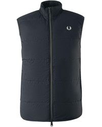 Fred Perry - Insulated Quilted Gilet Jacket - Lyst