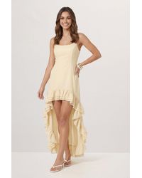 MissPap - Premium Chiffon Ruffle Maxi Dress - Lyst