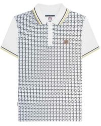 Lambretta - Houndstooth Polo Shirt /Iron/ Cotton - Lyst