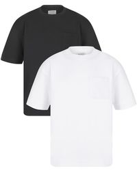 Nines - 2-Pack Oversized Heavy Duty T-Shirts With Chest Pocket - Lyst
