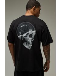 BoohooMAN - Active No Days Off Skull Oversized T-Shirt - Lyst