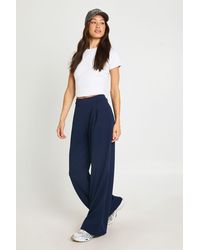Boohoo - Tall Basics Wide Leg Trousers - Lyst