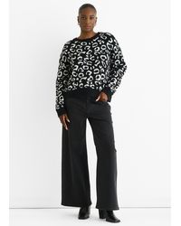 Gini London - Animal Pattern Loose Fit Knit Jumper - Lyst