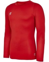 Umbro - Core Crew Neck Long-Sleeved Base Layer Top (Vermillion) - Lyst