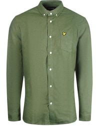 Lyle & Scott - Long Sleeve Moss Chambray Shirt Cotton - Lyst