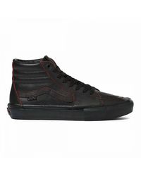 Vans - Skate Sk8-hi Black Shoes Leather - Lyst