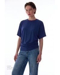Penti - Modal Waist Detail Textured T-Shirt With Gathers - Lyst